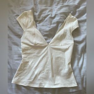 Free People Duo Corset Tank Cami in Ivory